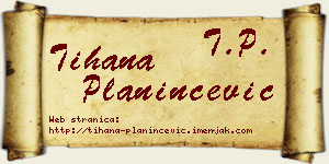 Tihana Planinčević vizit kartica